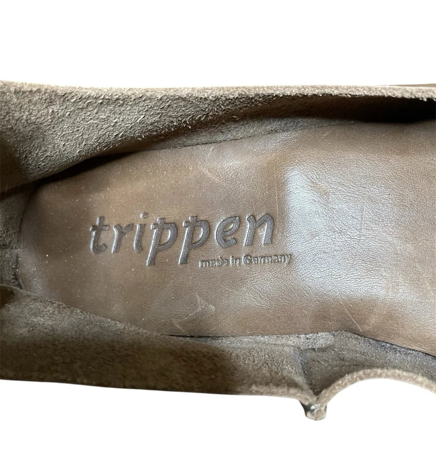Trippen GERMANY. Carol Brown Wedge Ankle Straps Pumps Size 40/ US 9