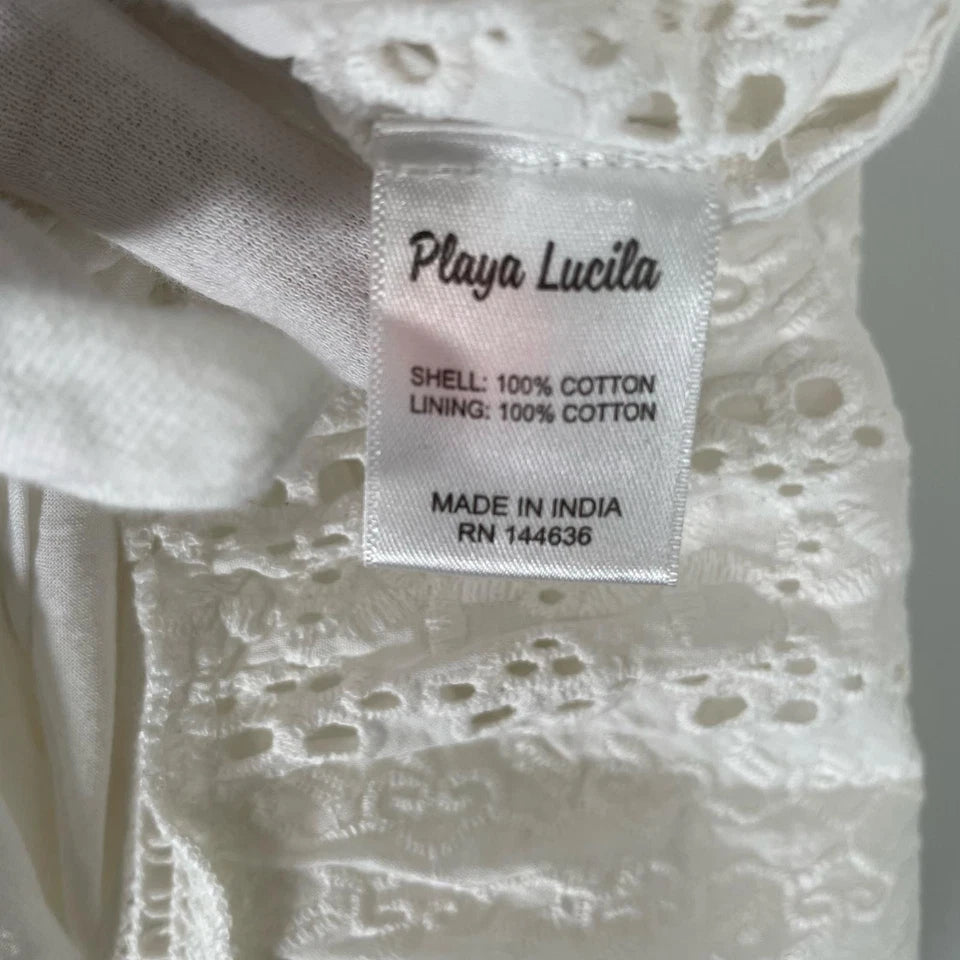playalucila JAPAN. One piece white cotton Dress
