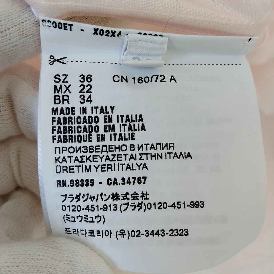 Prada Italy. Light Pink Cotton Top/Blouse