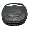 MICHIAMO JAPAN. Black Extra Large Hobo Style Lambksin Leather Shoulderbag
