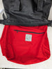 Kawa-Kawa Japan. Unisex Black Lambskin Leather Red Lining Large Zipper Shoulder Bag / Tote Bag