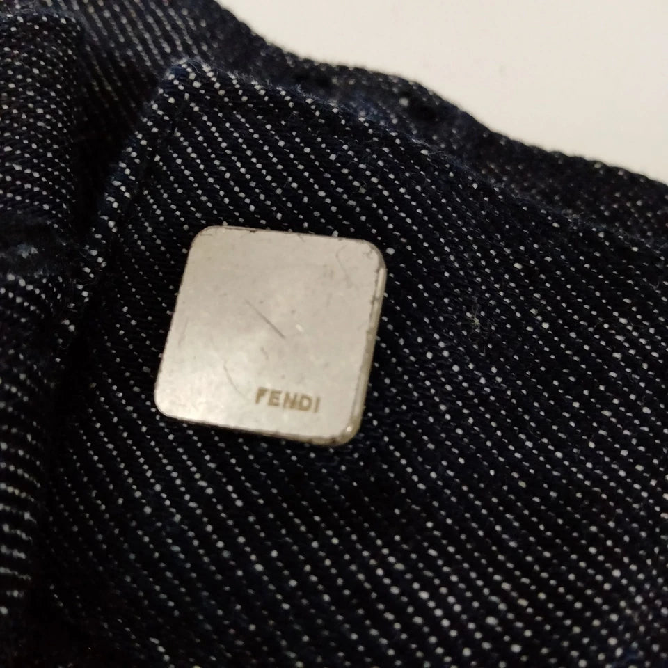 Fendi Italy. Dark Blue Cotton Denim Skirt