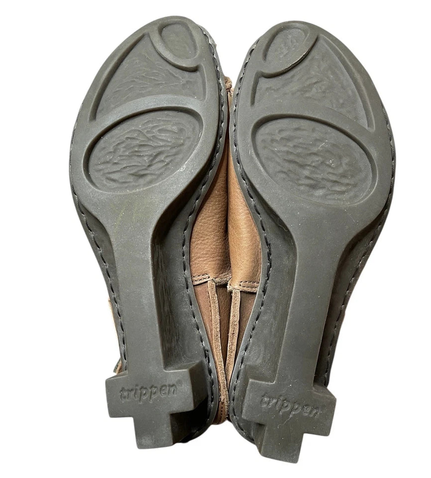 Trippen GERMANY. Carol Brown Wedge Ankle Straps Pumps Size 40/ US 9