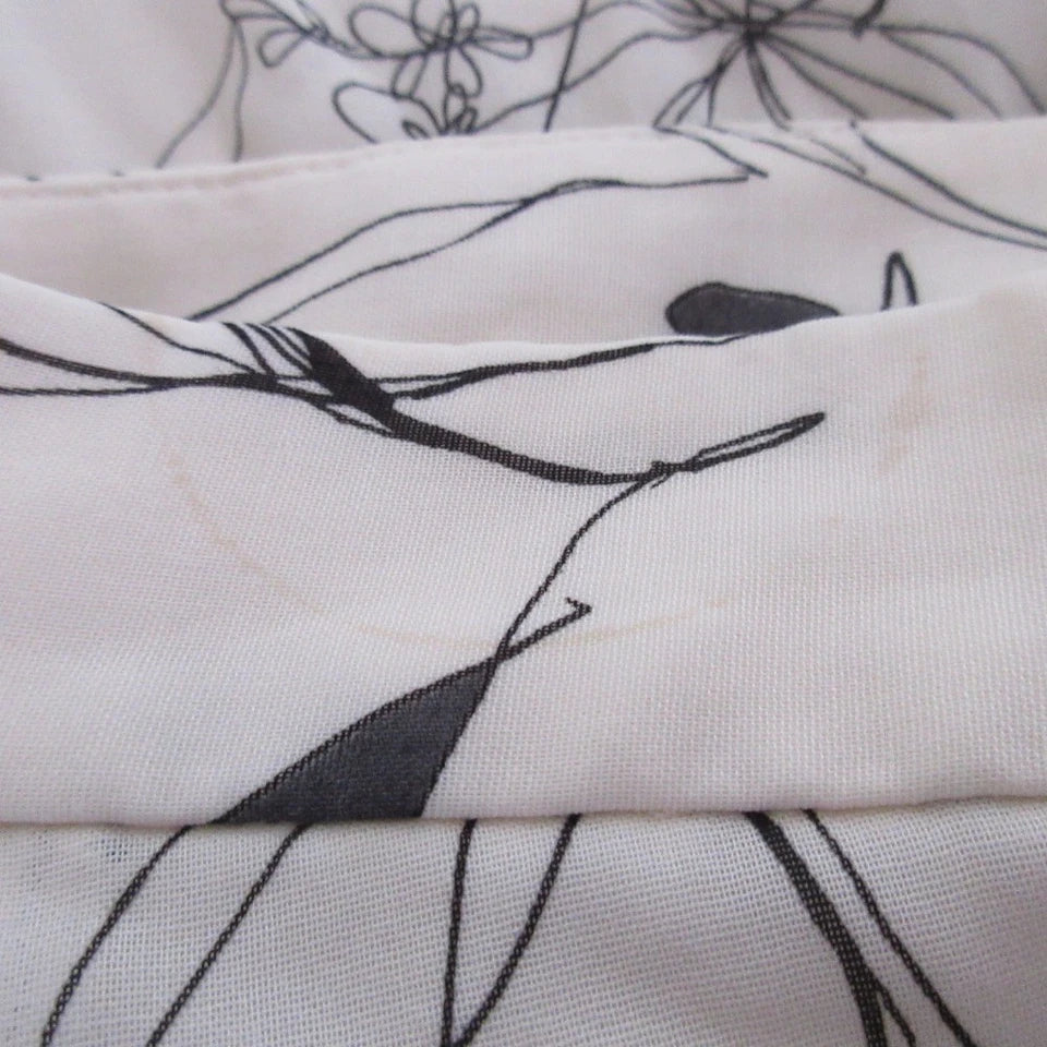 UNITED ARROWS JAPAN. White Flower Print Sheer Flare Maxi Skirt