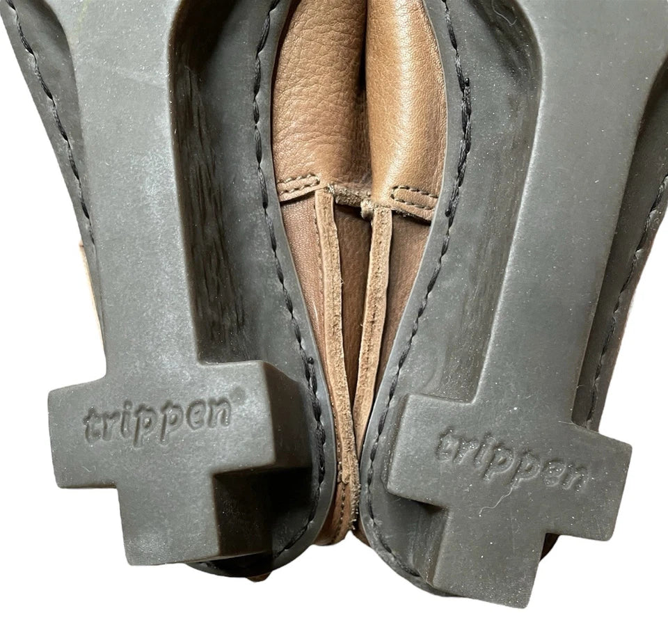 Trippen GERMANY. Carol Brown Wedge Ankle Straps Pumps Size 40/ US 9