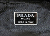 Prada Italy. Black Tessuto Nylon Long Strap Tote/Shoulderbag