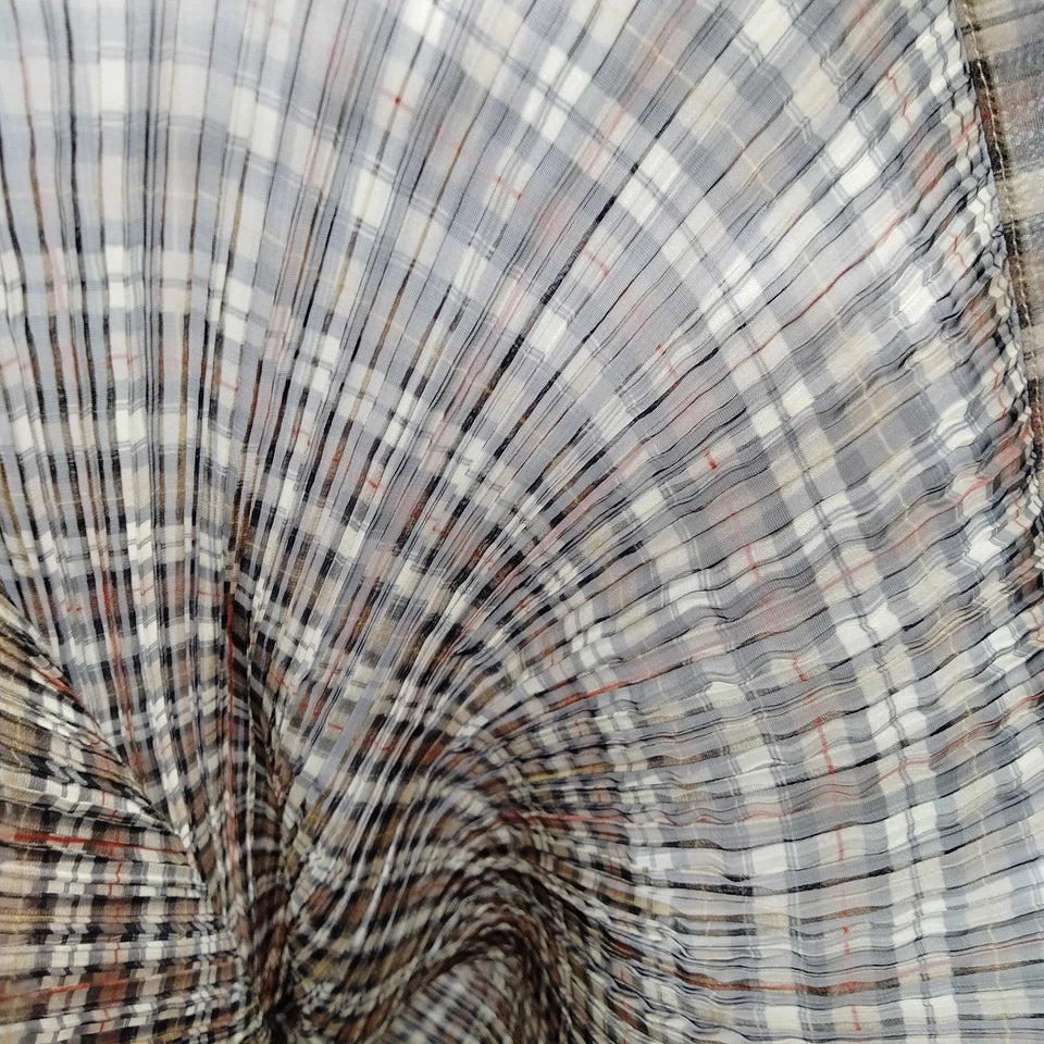 Burberry UK. Vintage Plaid Maxi Rayon Blend Skirt