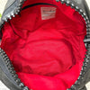 Kawa-Kawa JAPAN. 25bis. Black Lambskin Leather Round Big Zipper Tote Bag / Shoulder Bag