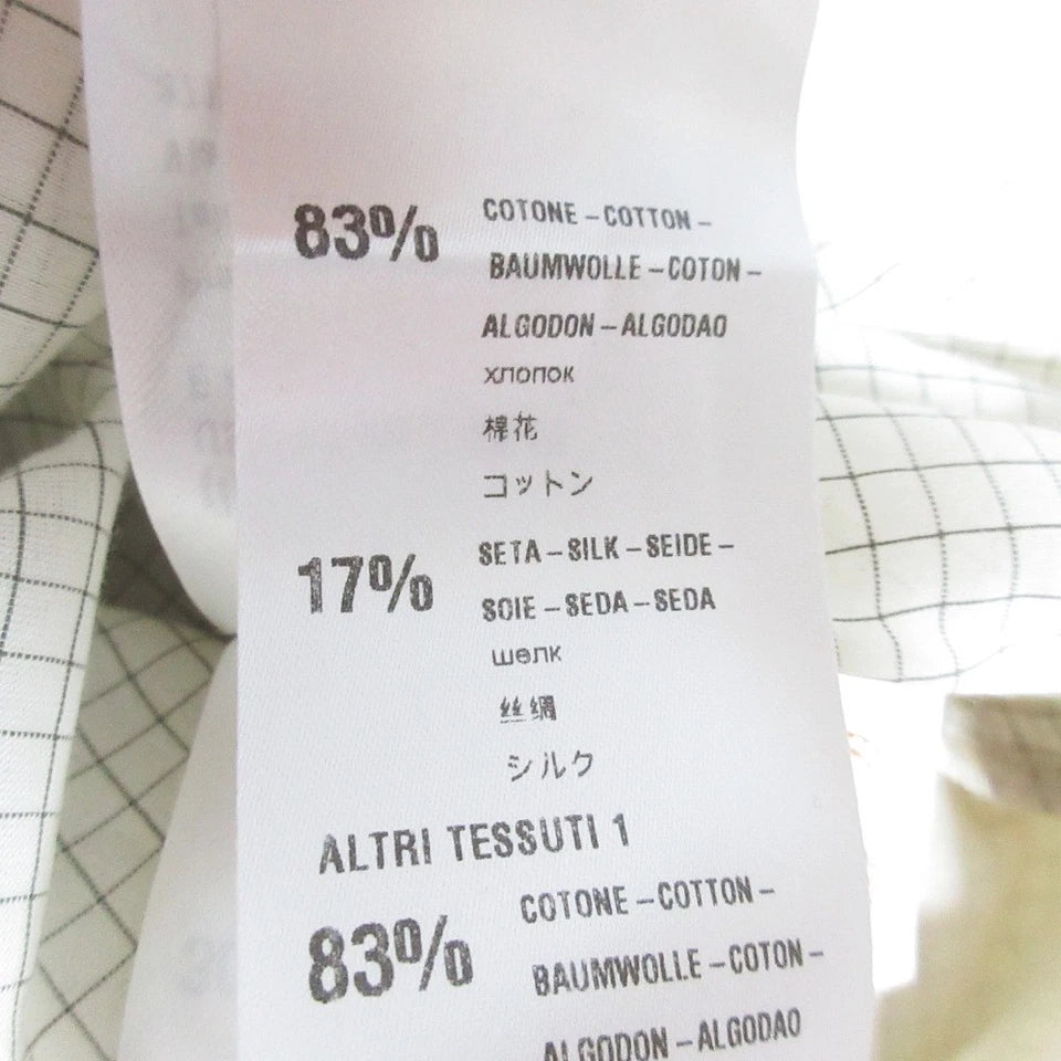 TELA graph JAPAN. Cotton/Silk Blend Off-White check dolman sleeve dress
