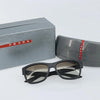 PRADA ITALY. Black Acetate Authentic Sunglasses