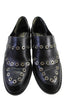 Robert Clergerie Paris. Black Leather Studded Slip-On Loafers Size 7.5