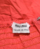 Miu Miu Italy. Red Cotton Flare Summer Dress