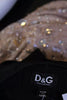 Dolce & Gabbana D&G Italy. Black Ruched Front Zip V Neck Dress