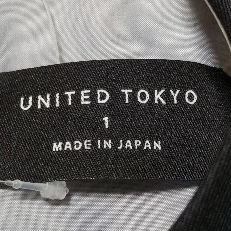 UNITED TOKYO JAPAN.  Black Blue Light Gray Dress