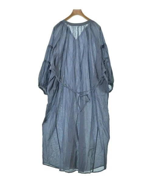 LOWRYS FARM JAPAN. Blue Cotton Shirt Dress w/Lace Belt