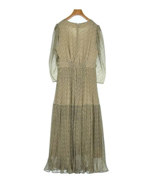 Rirandture Japan. Beige x Gray x Orange etc.(Patterned) Dress