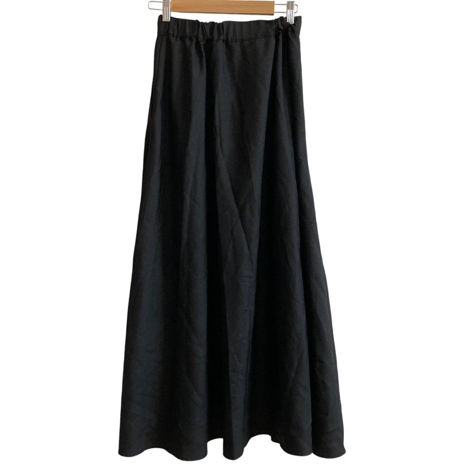 BEAUTY&YOUTH UNITED ARROWS JAPAN. Black Chintz Gathered Flare Skirt
