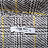 MIU MIU ITALY. Vintage Pristine Cream Glenn Plaid Pattern Dark Brown Skirt