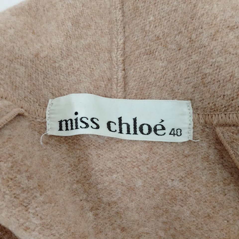 CHLOE PARIS. Vintage Miss Chloe Brown Wool Whipstitch Coat
