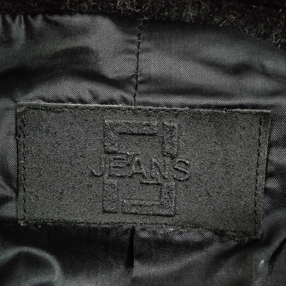 Fendi Italy. Black Wool, Polyester Coat