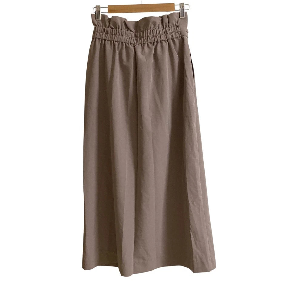 nano universe JAPAN. SHELTECH Greige High-Waisted Straight Skirt