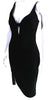 Elizabeth and James NY. Black Cut Out High Split Back Zip Sheath Dress