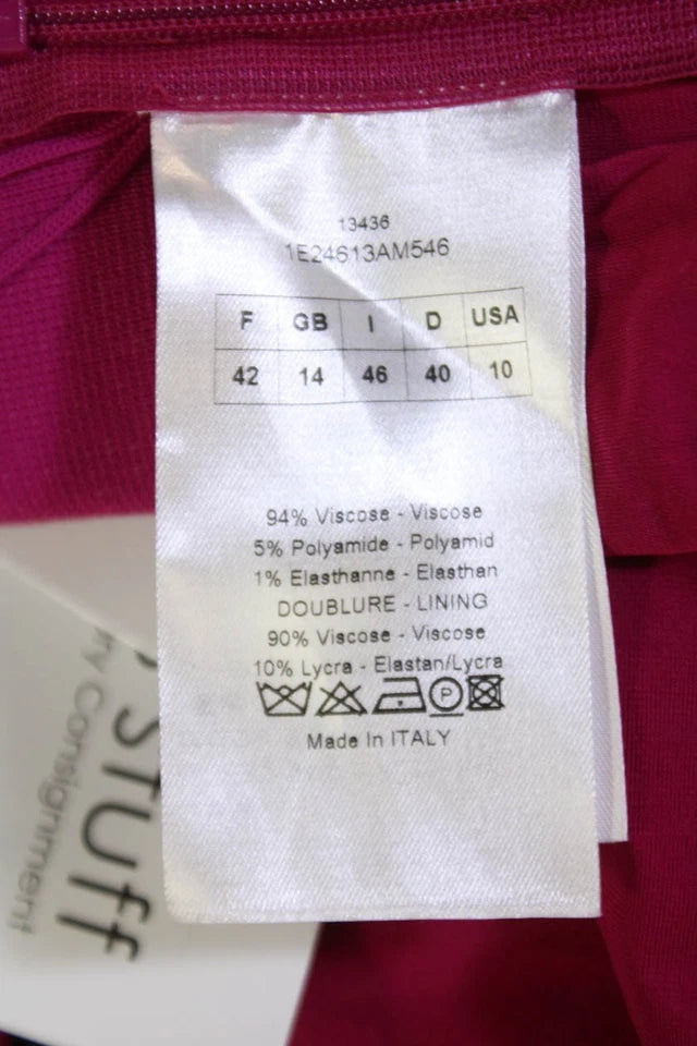 Christian Dior Paris. NEW W/TAGS Magenta Sleeveless Zip Scoop Neck Lined Dress