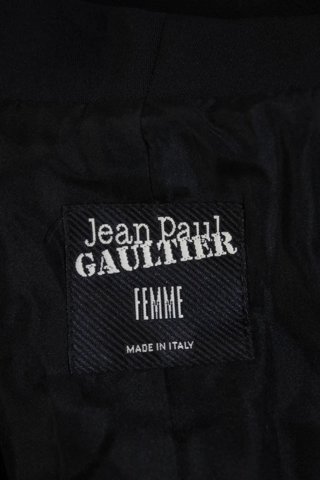 Jean Paul Gaultier Paris. Collection. Black Wool Two Button Cut Out Blazer Jacket