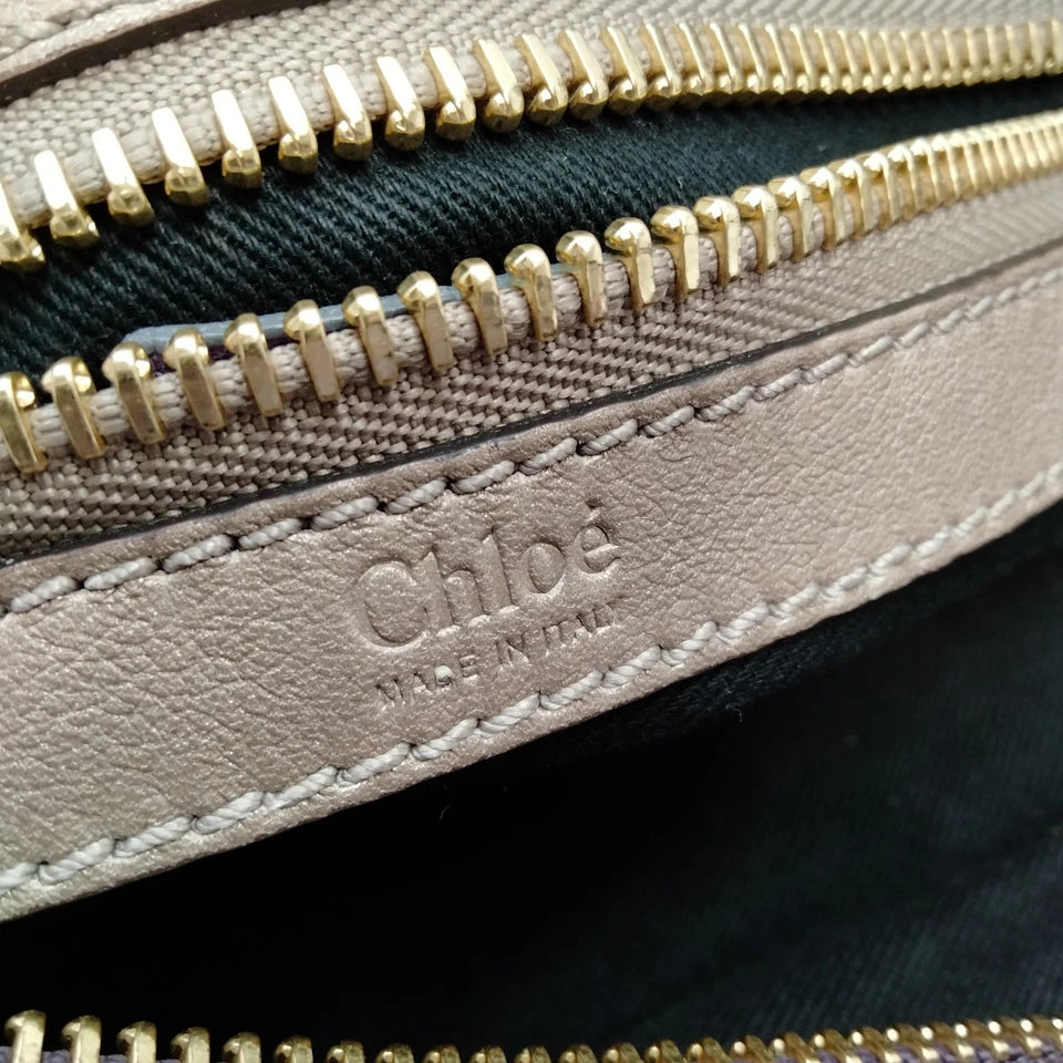 Chloe Paris. Eggplant Color Leather Shoulderbag