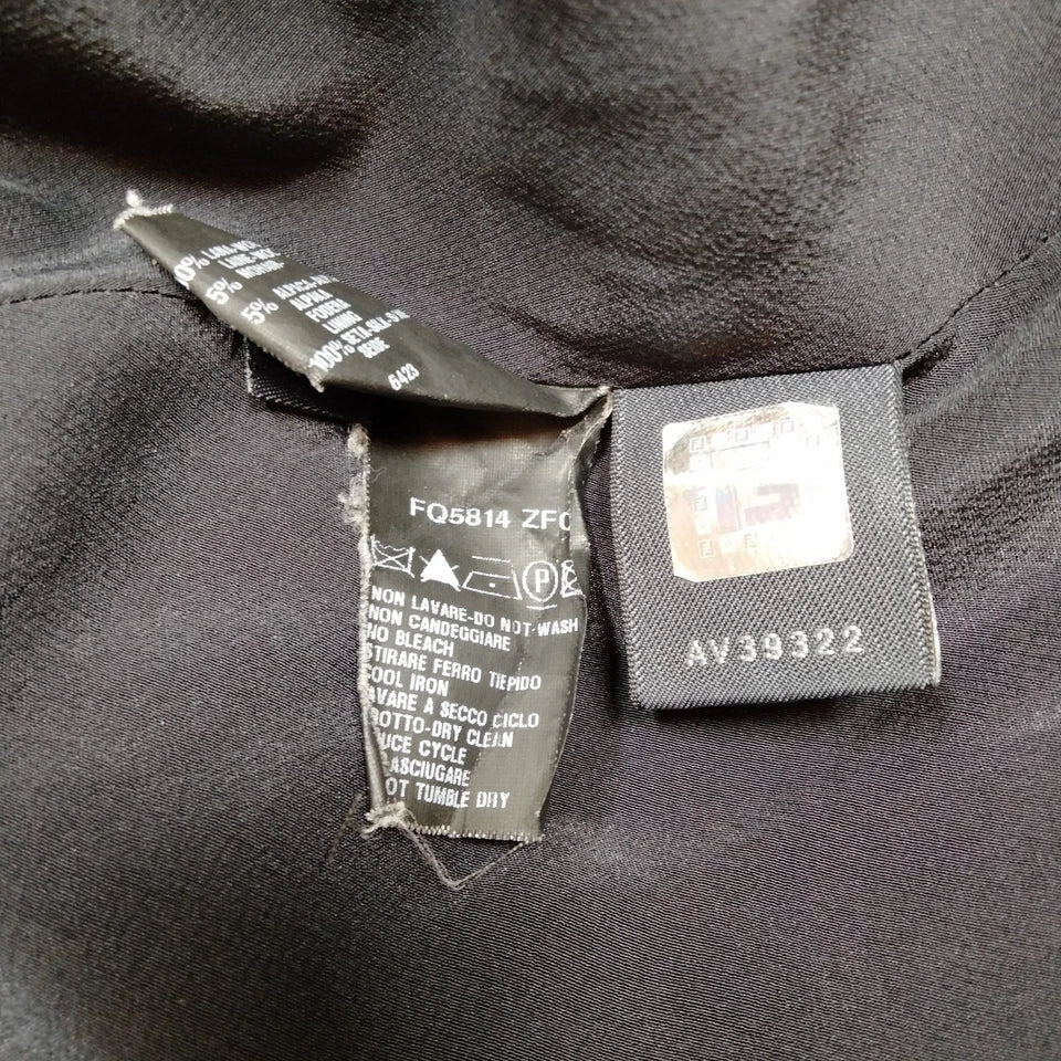 Fendi Italy. Black Wool, Silk, Alpaca Mohair Skirt