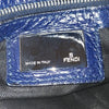 Fendi Italy. Distressed Navy Blue Leather Hand Bag