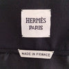 Hermes Paris. Black Wool Flap Skirt