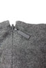 Gucci Italy. Gray PolyTech Blend  High Neck Sleeveless Zip Up Mid-Calf Asymmetrical Dress