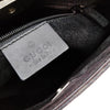 Gucci Italy. Black Leather Red Bamboo Handle Shoulder Bag