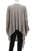 Rick Owens Paris. Beige Long Sleeve Oversized Draped Cashmere Sweater
