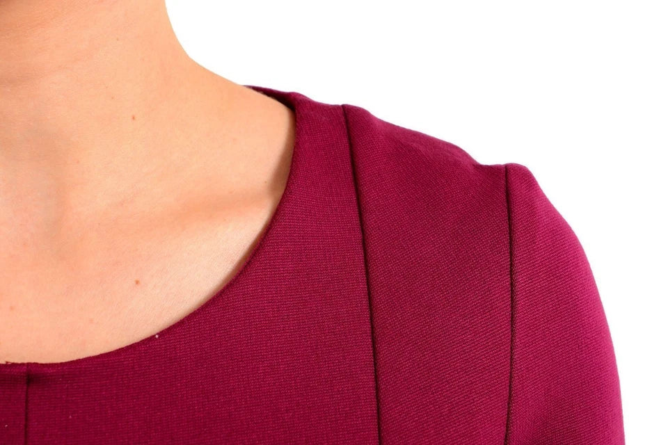 Maison Margiela Paris. NEW W/TAG.  Burgundy 3/4 Sleeve Sheath Dress