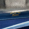 Gucci ITALY. Navy Blue Leather Vintage Logo Shoulderbag