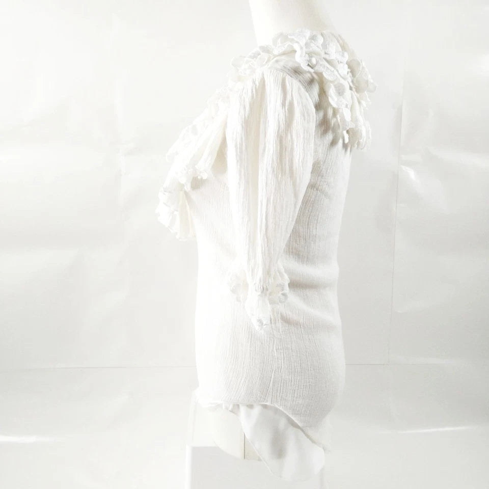 Chloe Paris. Vintage Phoebe Philo Silk/Cotton White Top