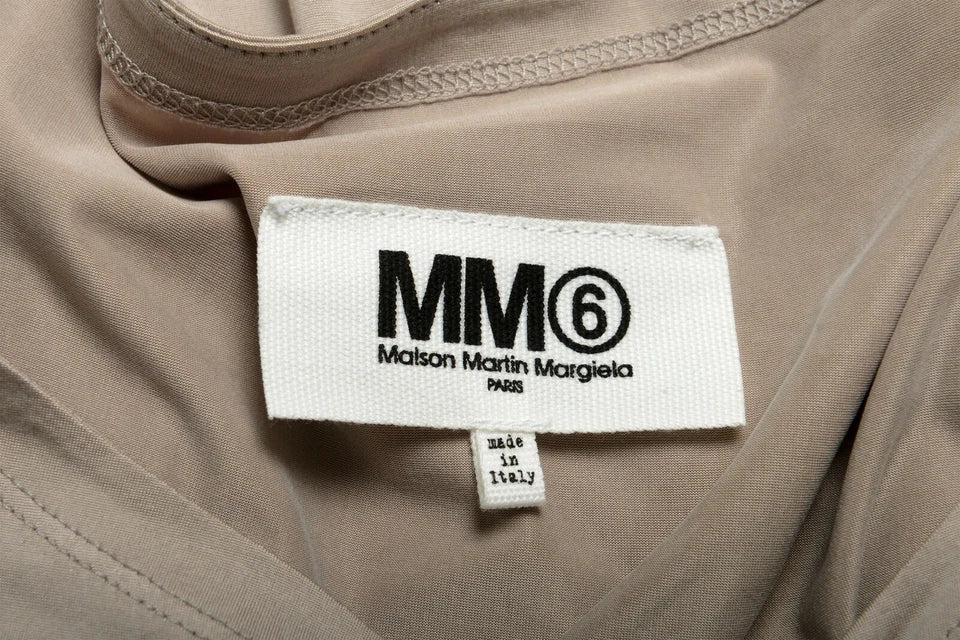 Maison Margiela Paris. NWOT. NEW. Beige Asymmetrical Stretch A-Line Dress