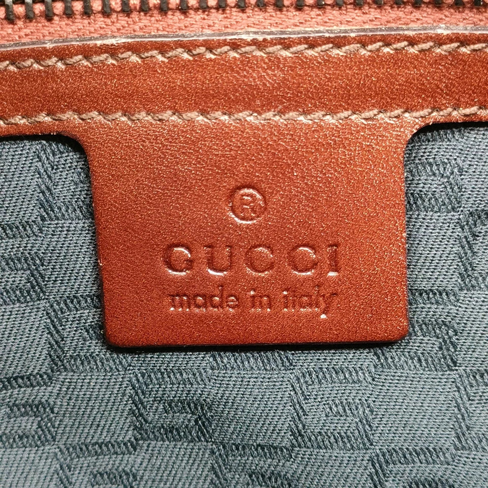 Gucci Italy. Vintage Brown/Black Fade Leather Shoulderbag / Handbag