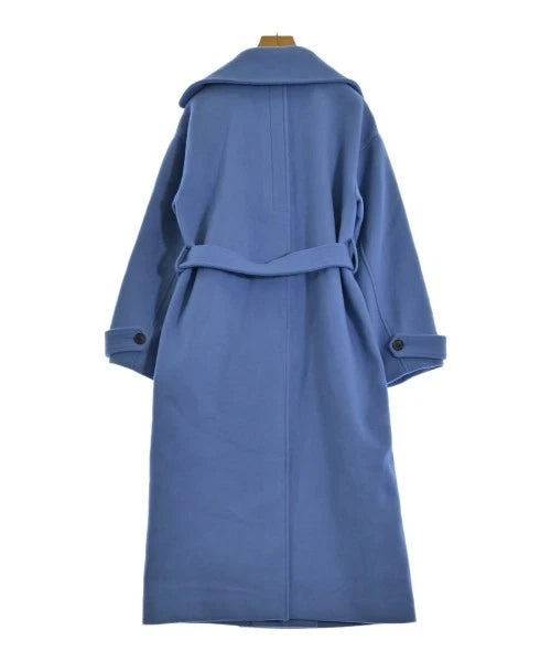 UNITED TOKYO JAPAN. Blue Wool Blend Belted Coat