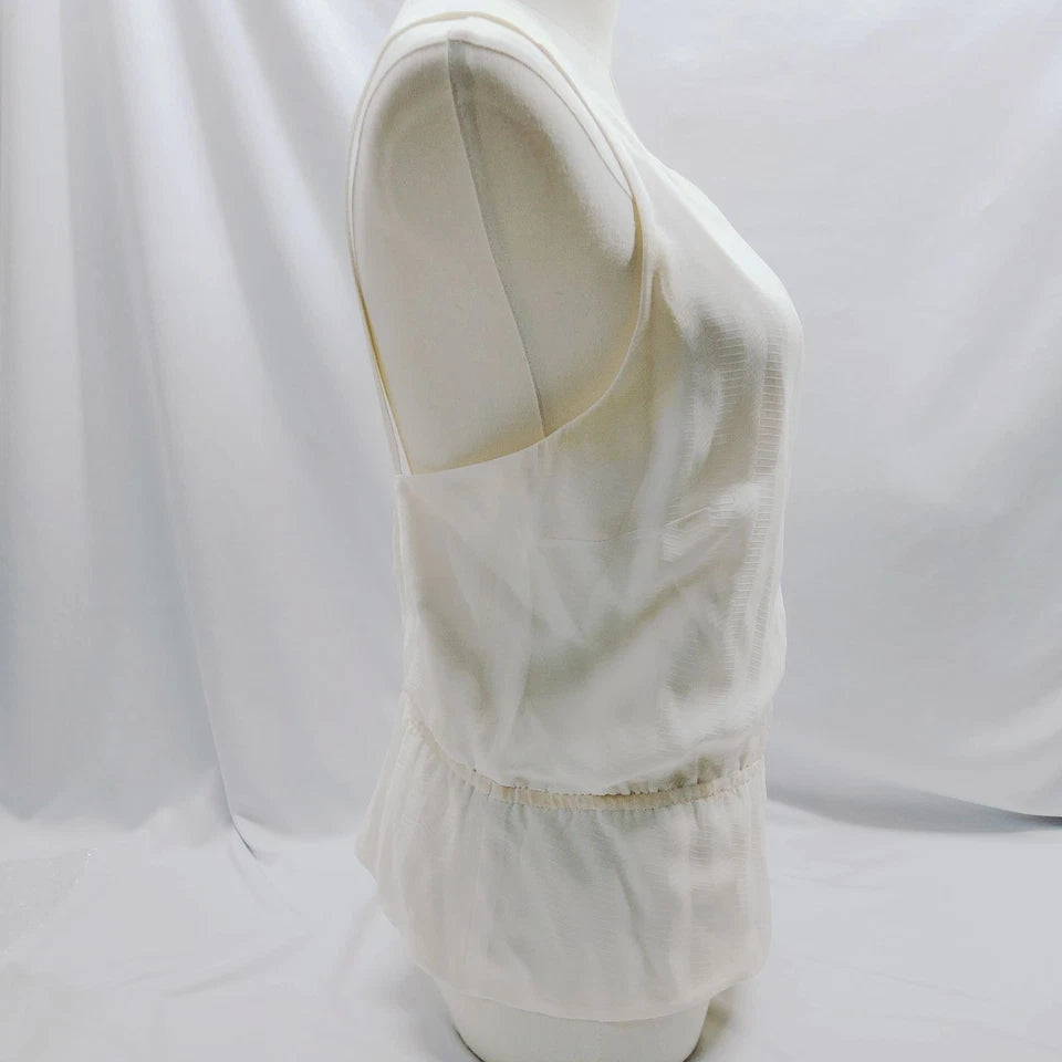 Chanel Paris. Vintage White Silk Blouse Top