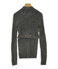 Ray Beams Japan. Vintage Mock Neck Ribbed Cotton BlackxBeige Sweater/Top