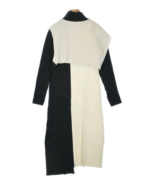 UNITED TOKYO JAPAN. BlackxIvory Nylon/Cotton Knit Dress