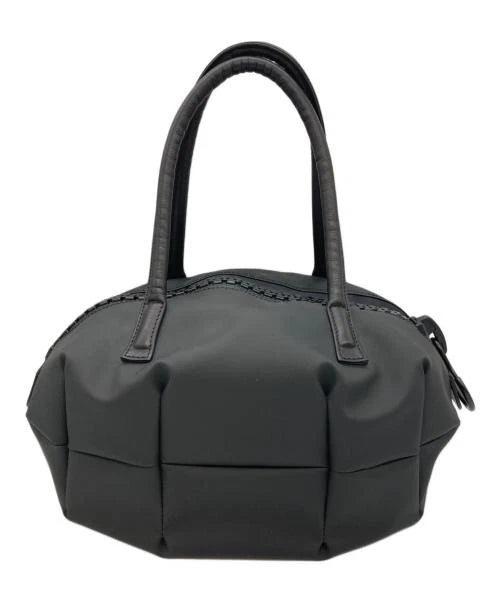 KAWA-KAWA JAPAN. Black Manju Shoulder Bag/Tote Bag, Oversize Zipper