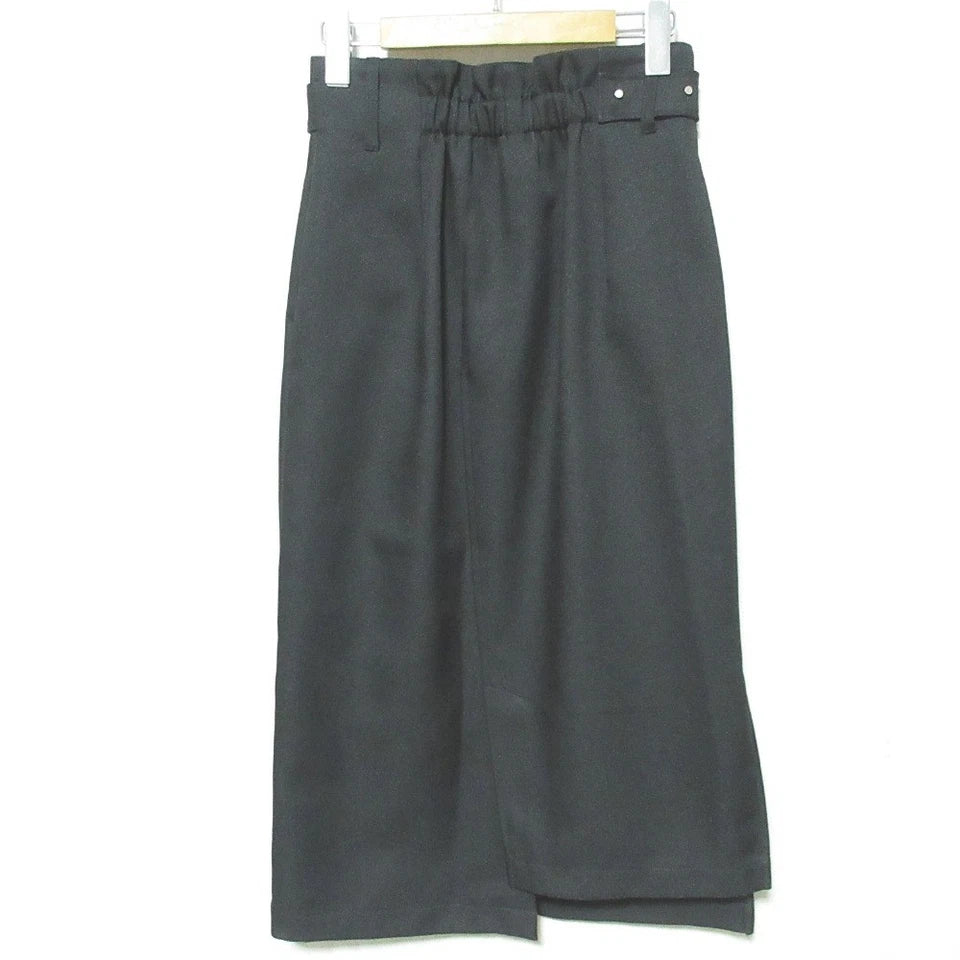 UNITED TOKYO JAPAN. Black Random Slit Tight Long Skirt