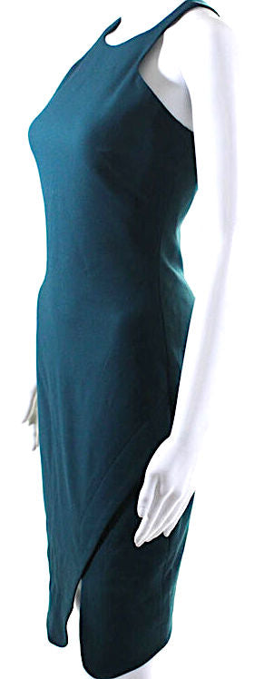 Elizabeth & James NY. Teal Blue Sleeveless Crewneck Sheath Dress