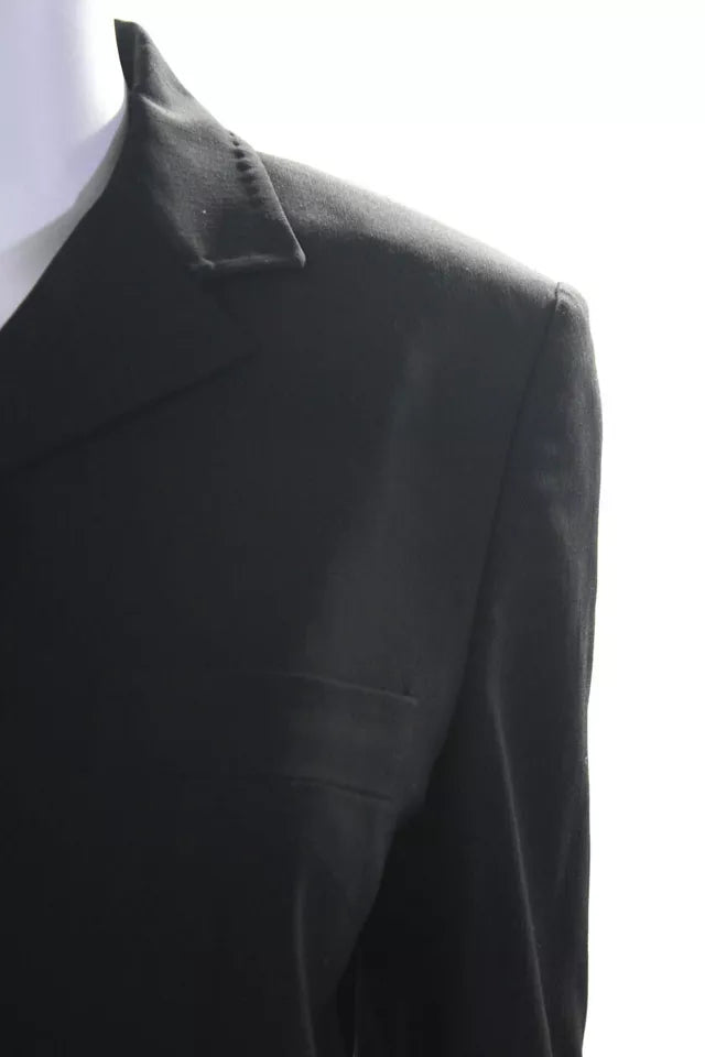 Dolce & Gabbana Italy. Black Wool Long Button Up Blazer Jacket