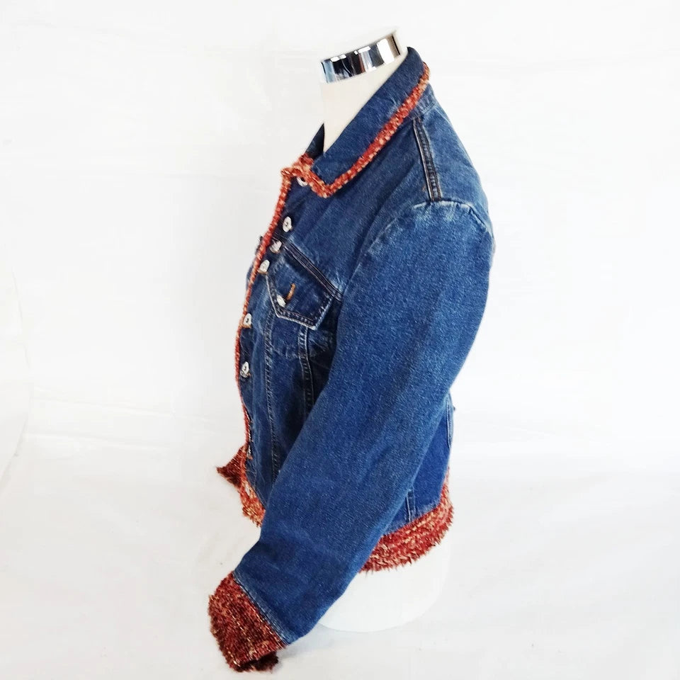 DOLCE&GABBANA ITALY. D&G. Vintage Rayon/Denim Jacket