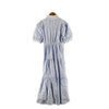 NICE CLAUP JAPAN. Cotton Striped One Piece Tiered Dress